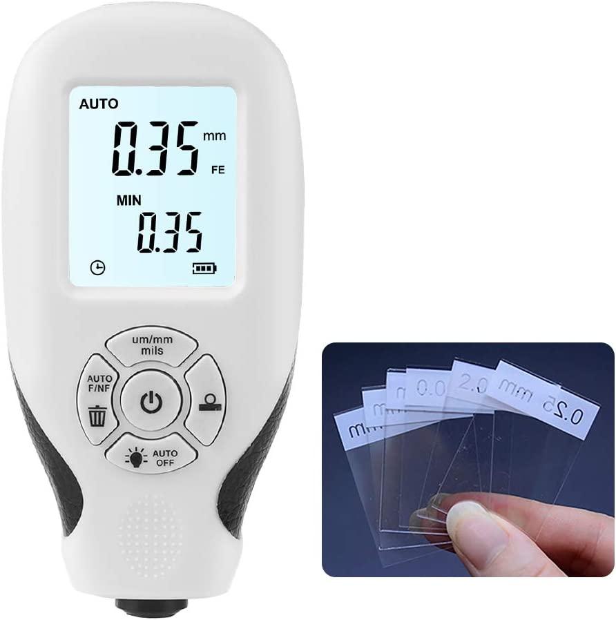 Máy đo độ dày lớp phủ, máy đo độ sâu sơn xe với màn hình LCD, hiệu chuẩn tự động, máy đo độ dày lớp phủ di động cho người mua xe