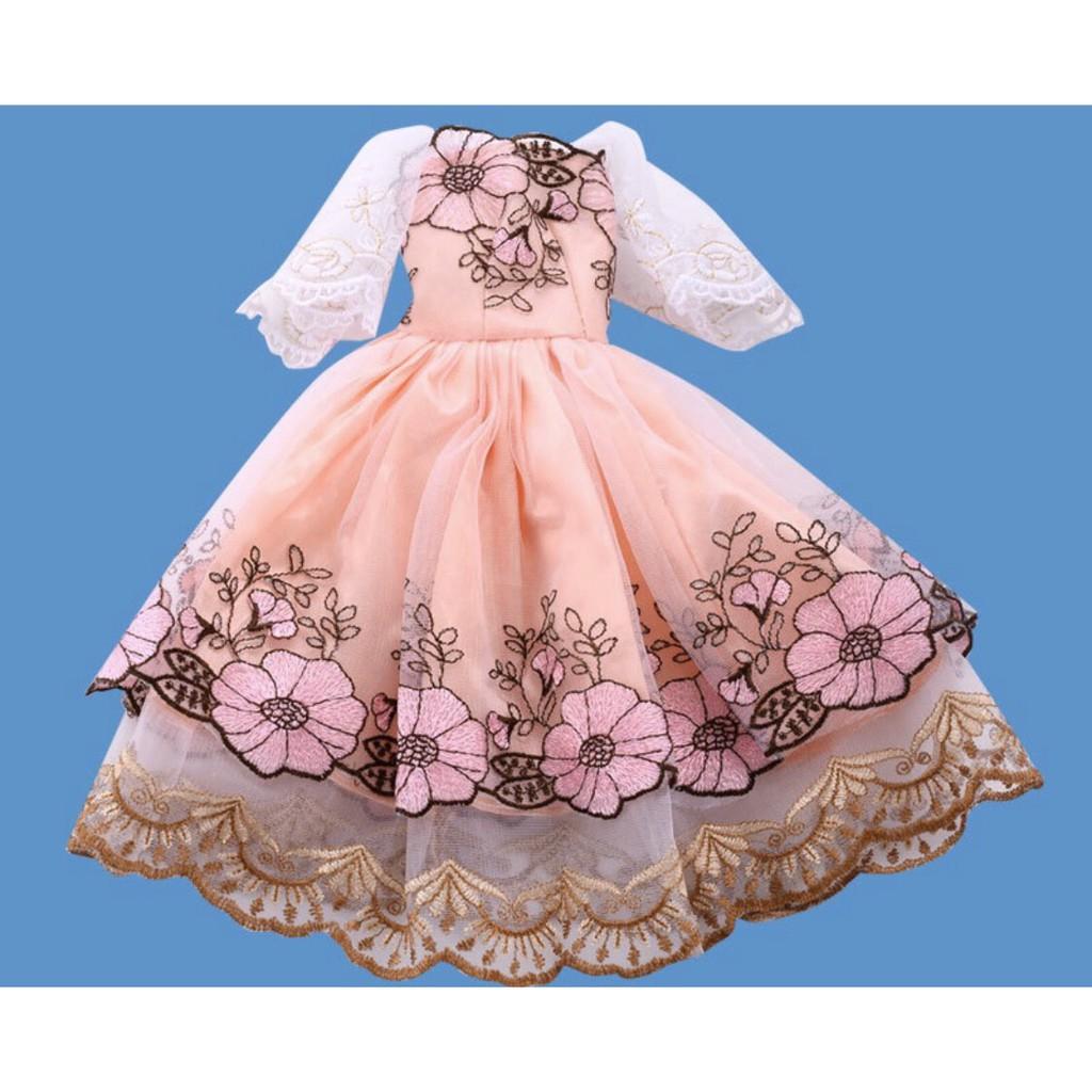 ĐẦM TAY PHỒNG VÁY XÒE BÚP BÊ 60CM