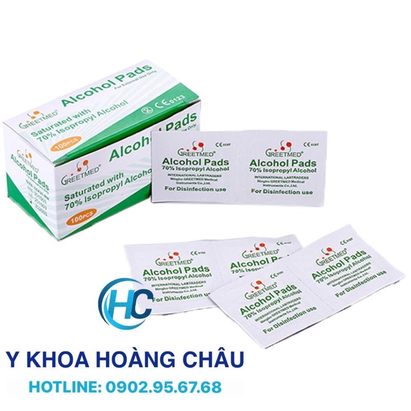 Gạc tẩm cồn GREETMED/PT Medical (100 miếng)