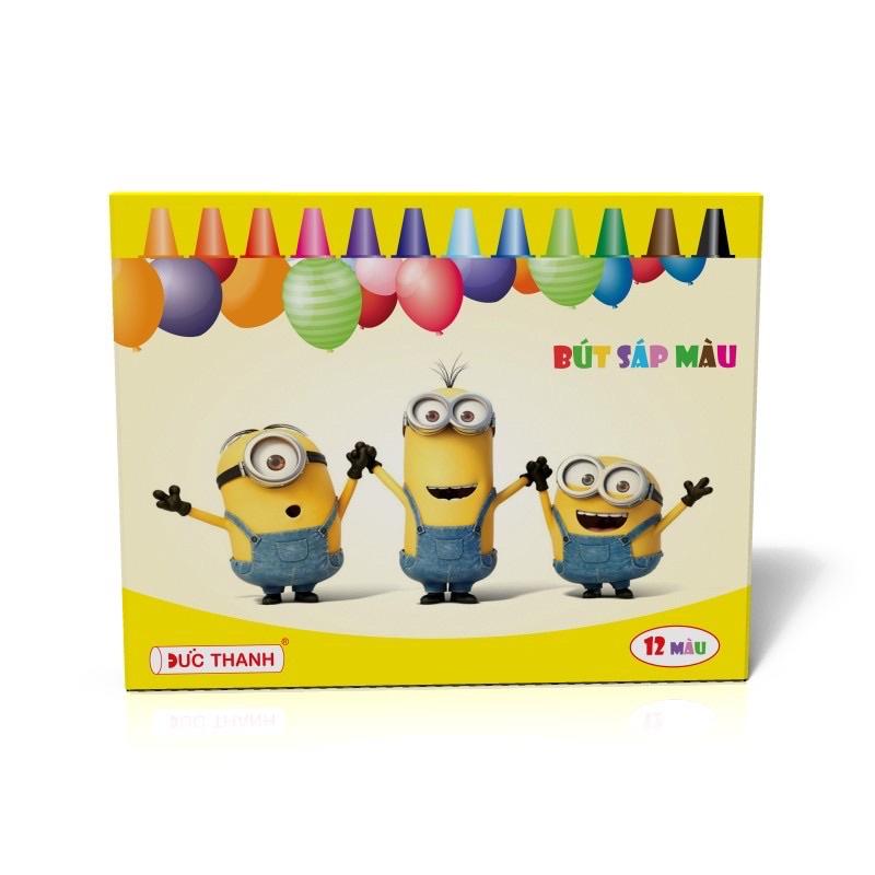 Bút sáp màu Đức Thanh - Hình minion tinh nghịch - 12 màu/ 18 màu - 1 hộp