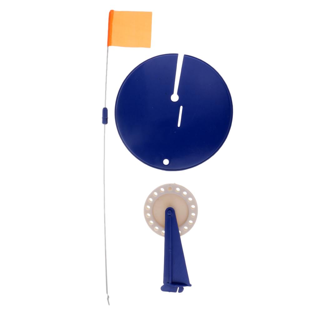 Durable Orange Flag Ice Fishing Rod Hole Cover Round Tip-Up Ice Fishing Tool