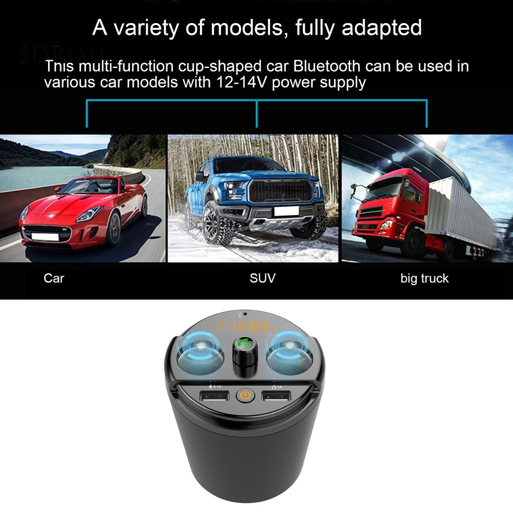 *QCDZ* Car MP3 Player Bluetooth 3.0 Dual USB ABS U Disk TF Card FM Transmitter for Auto