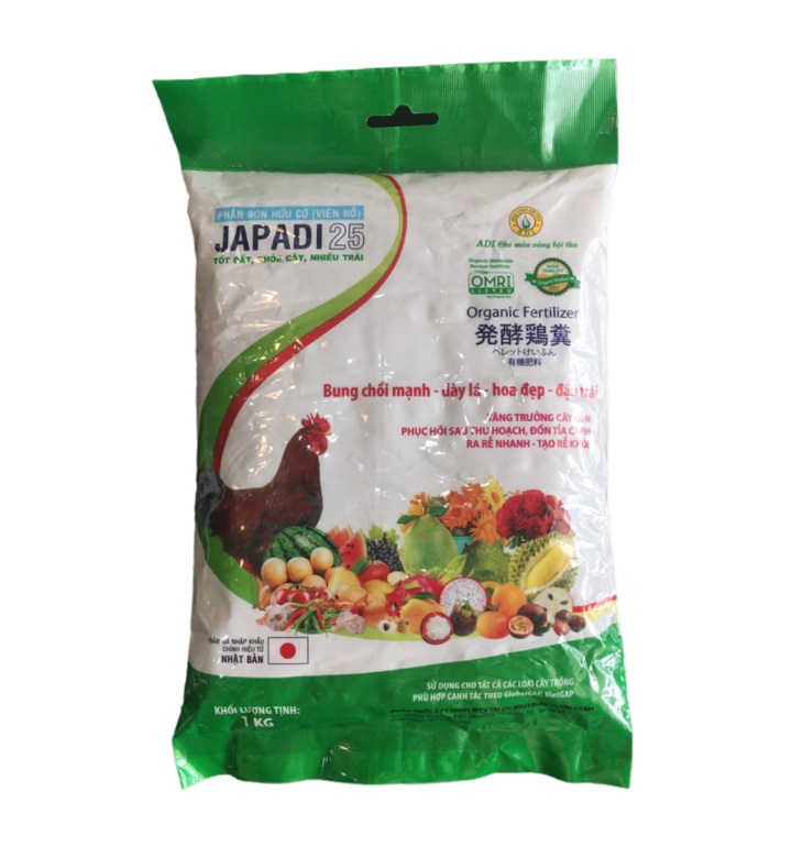 Phân hữu cơ viên nở JAPADI nhập khẩu Nhật Bản giúp Nảy chồi - Dày lá - Kích hoa - Đậu trái