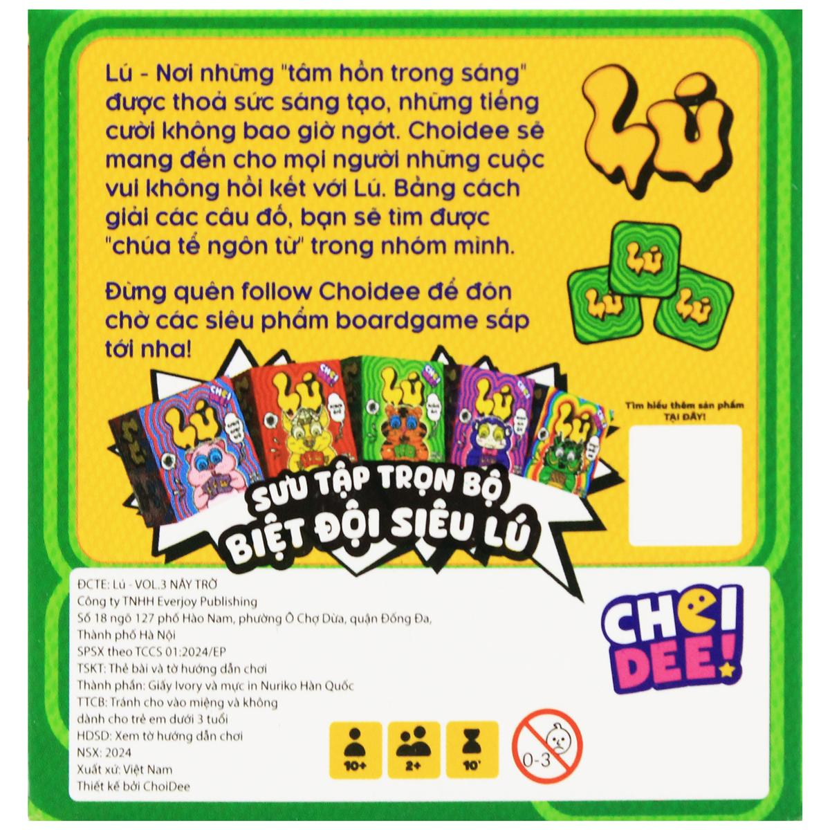 Boardgame Lú Choidee VOL.3 Nây Trờ - Giải Đố Ngôn Từ Cực Lú