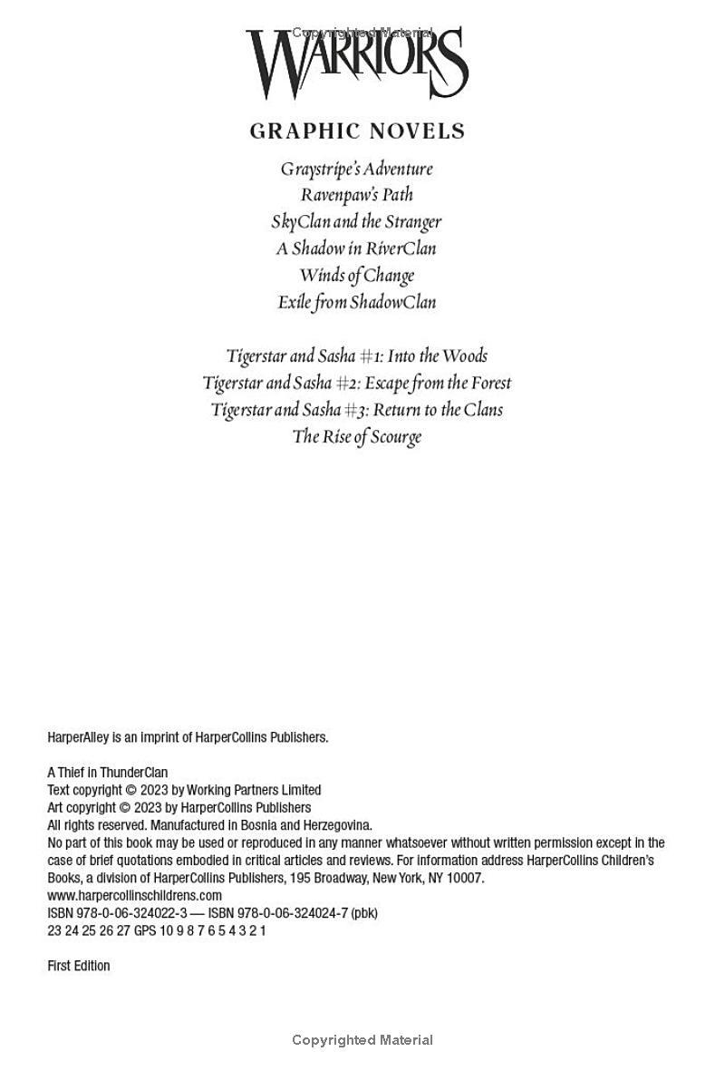 Sách ngoại văn: Warriors - A Thief In Thunderclan (Full-Color Adventure)