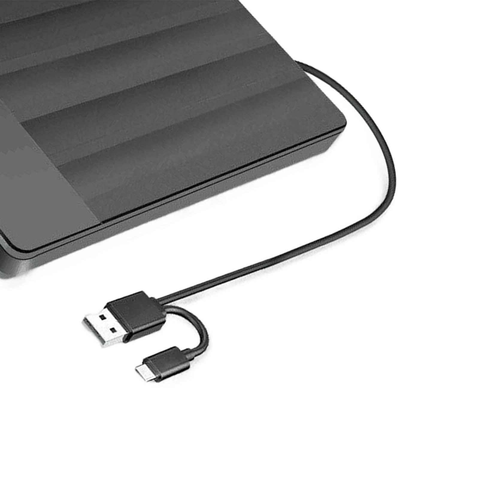 External USB RW CD Writer Drive Burner Reader Player For Laptop Black