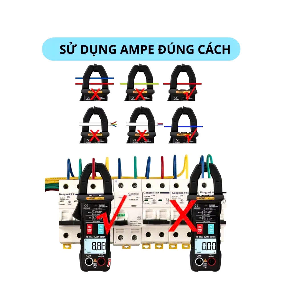 ANENG ST184 Ampe Kìm Kỹ Thuật Số Auto-Ranging (Tự Động Đo), Vạn Năng Kế True-RMS, Dụng Cụ Đo Điện Chuyên Dụng, hàng nhập khẩu
