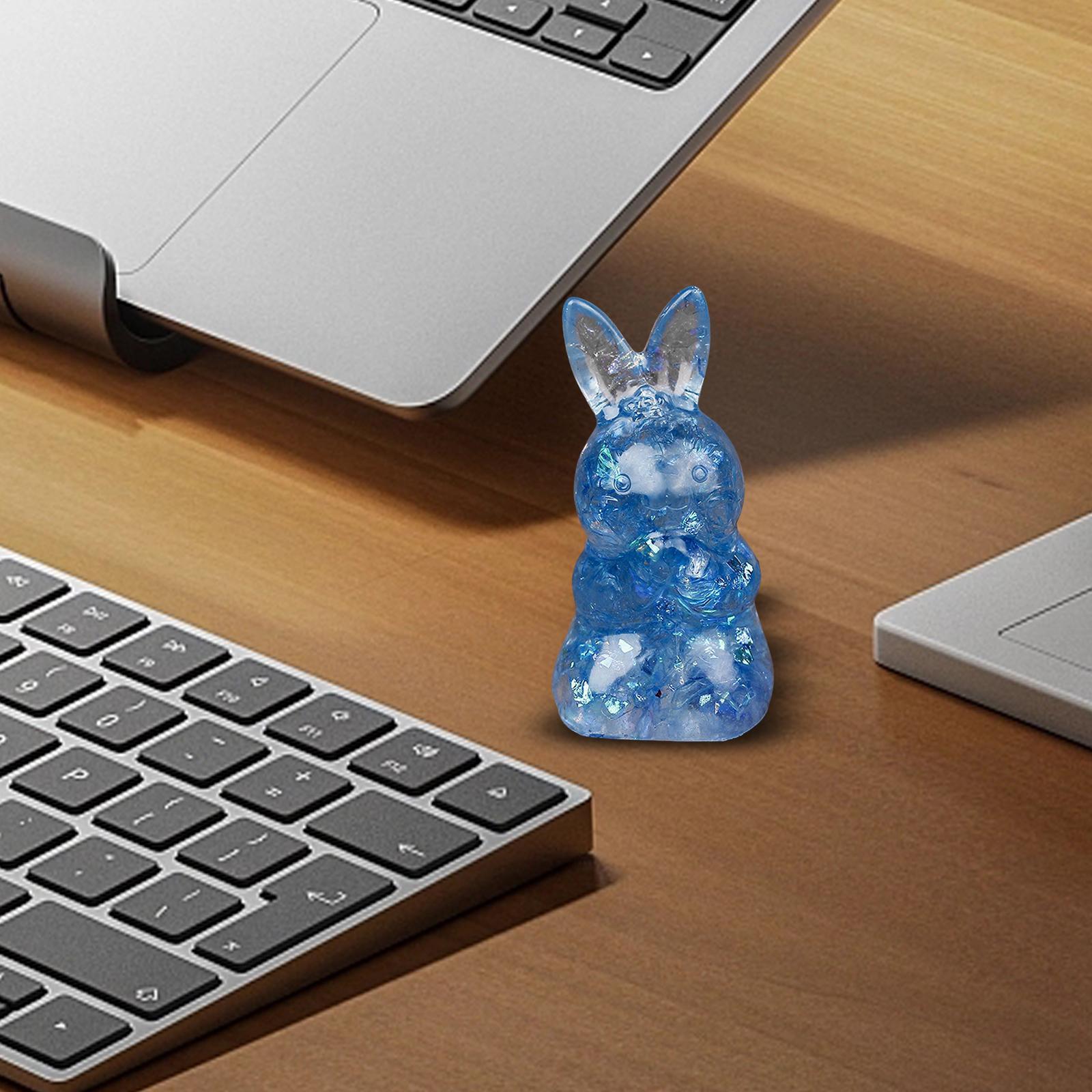 Stone Bunny Sculpture Shop Desktop New Year Festive Rabbit Statues
