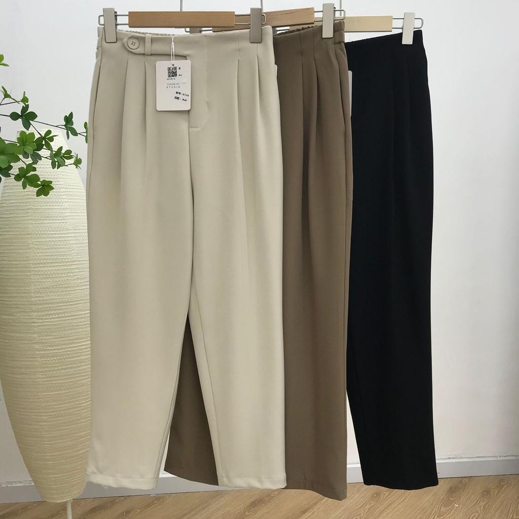 Quần tây nữ lưng cao baggy DOLOXI lưng thun công sở đi chơi đi học Q1111