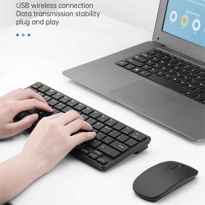 Combo Bàn Phím + Chuột Không Dây 2.4g 1200dpi Cho Laptop Pc