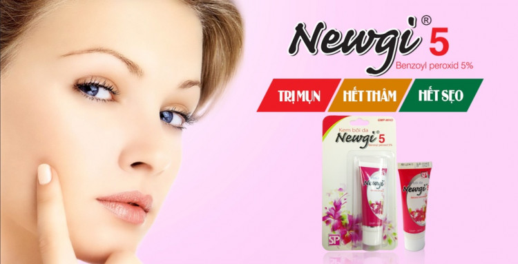 Kem trị mụn newgi 5, ngừa thâm, không để lại sẹo