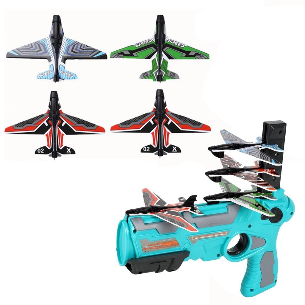 Light  Airplane Toy click Ejection DIY Sports for Kids