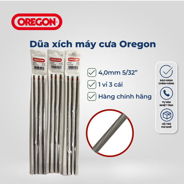 Dũa xích máy cưa Oregon 4.0mm 4.8mm 5.5mm - đủ kích cỡ