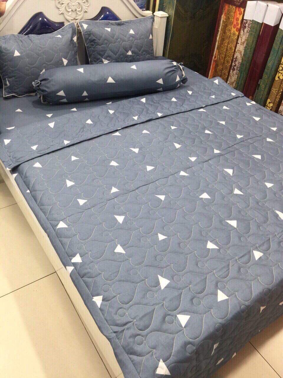 Bộ chăn ga vỏ gối 5 món , thời trang - Poly 5 món, cam kết hàng chuẩn 100%