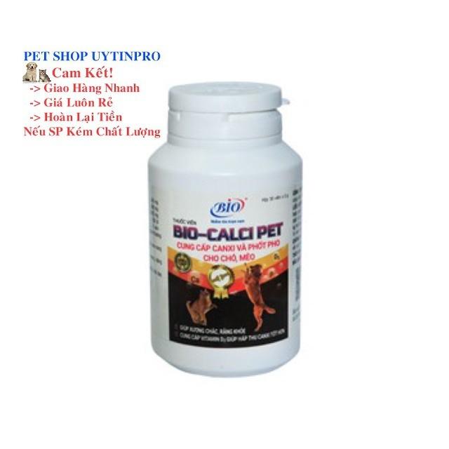 1 VIÊN Bio Calci Pet CUNG CẤP CANXI VÀ PHỐT PHO CHO THÚ CƯNG CHÓ MÈO Xuất xứ Việt Nam