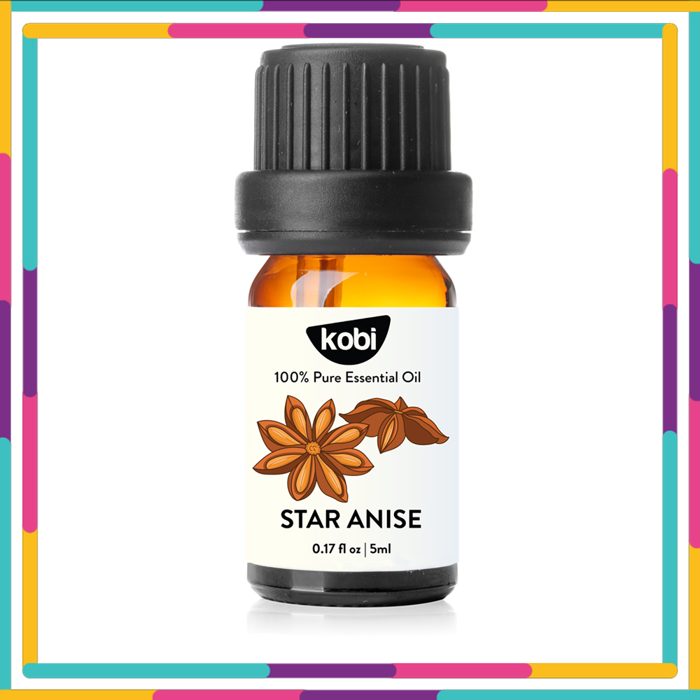 Tinh dầu Hồi Kobi Star anise essential oil giúp đuổi muỗi, khử mùi, làm thơm phòng - 5ml