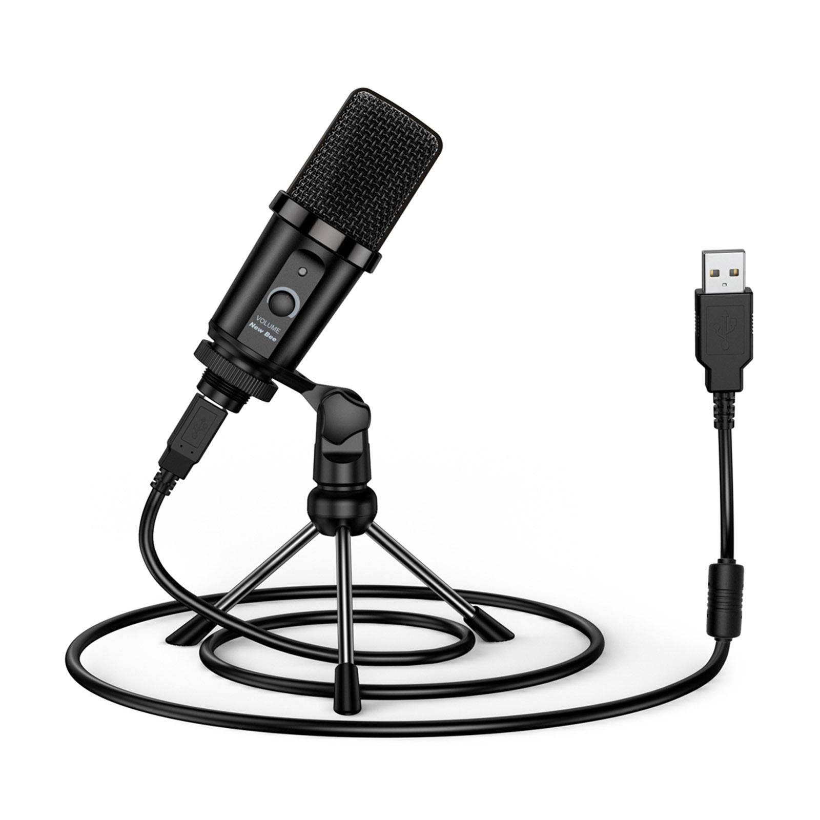 Micrô USB BEE MỚI cho Máy tính ghi âm có chân đế cho Phòng thu máy tính xách tay