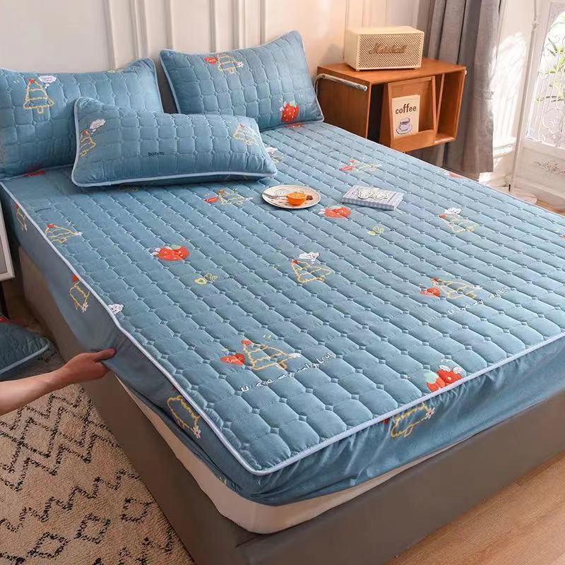 Làm Dày Mền Chần Gòn Bọc Nệm Ấm Áp Mềm Mại Nữ Hoàng Vua Chần Gòn Giường Trang Bị Tấm Không Bao Gồm Vỏ Gối