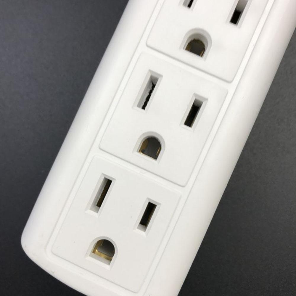 US Plug Patch Board 110V Six Wiring Socket US Plug Extension Cord