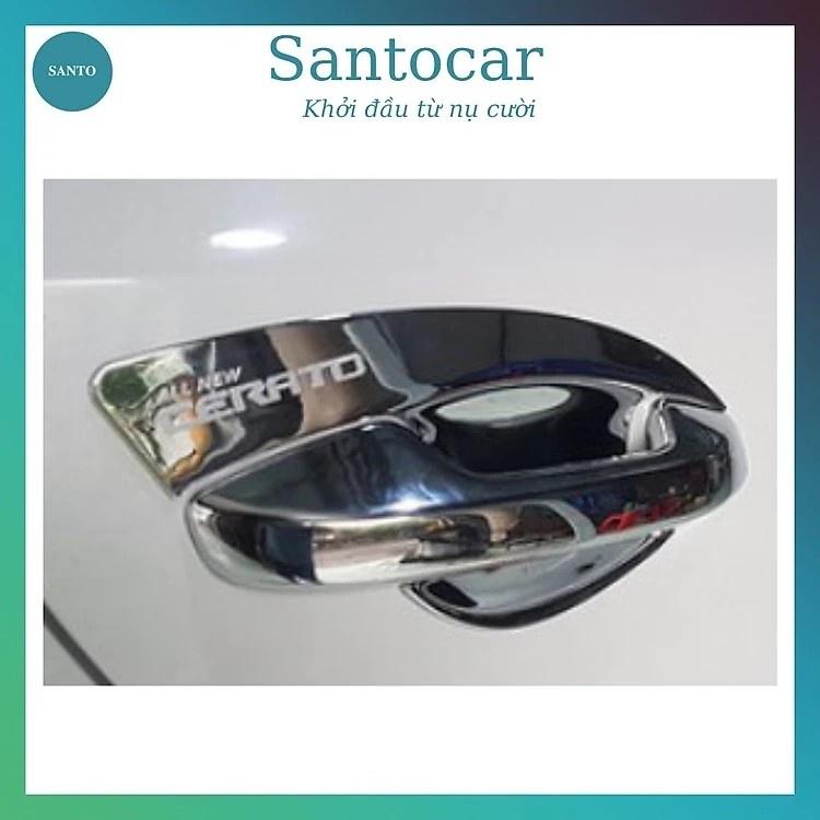 Ốp Tay Cửa Và Hõm Cửa Xe Kia Cerato, K3 từ 2019 đến 2023 Mạ Crom Cao Cấp, Chống xước tay cửa làm đẹp cho xe