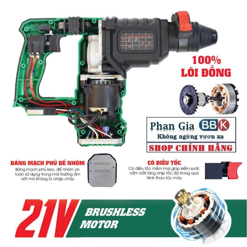 Máy Khoan Bê tông WORKFIX-RH3003PRO 3 Chức Năng - Khoan Bê Tông Sử Dụng Chân Pin Phổ thông bảo hành chính hãƞg 12 Thá