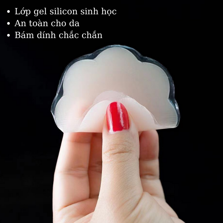 Miếng Dán Ngực Silicon Hình Hoa Siêu Chắc Chắn Tiện Lợi Cho Phái Đẹp Hàng Chính Hãng