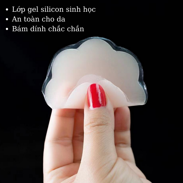 HỘP 10 Miếng Dán Ngực Silicon Hình Hoa Siêu Chắc Chắn Tiện Lợi Cho Phái Đẹp Hàng Chính Hãng
