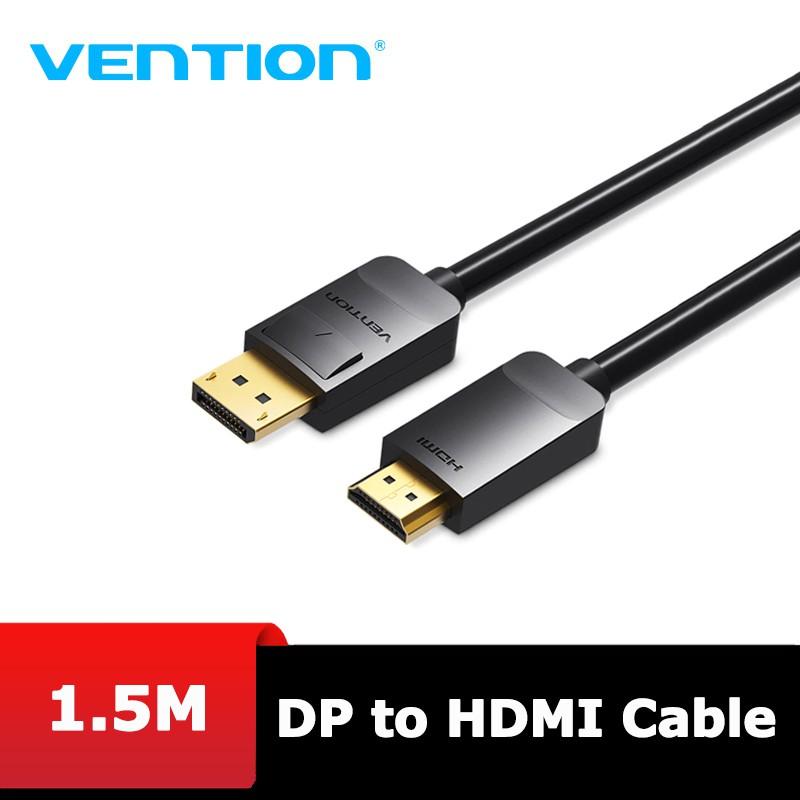 Cáp chuyển đổi Displayport DP to HDMI Vention HADBG dài 1.5m - BEN Hàng chính hãng