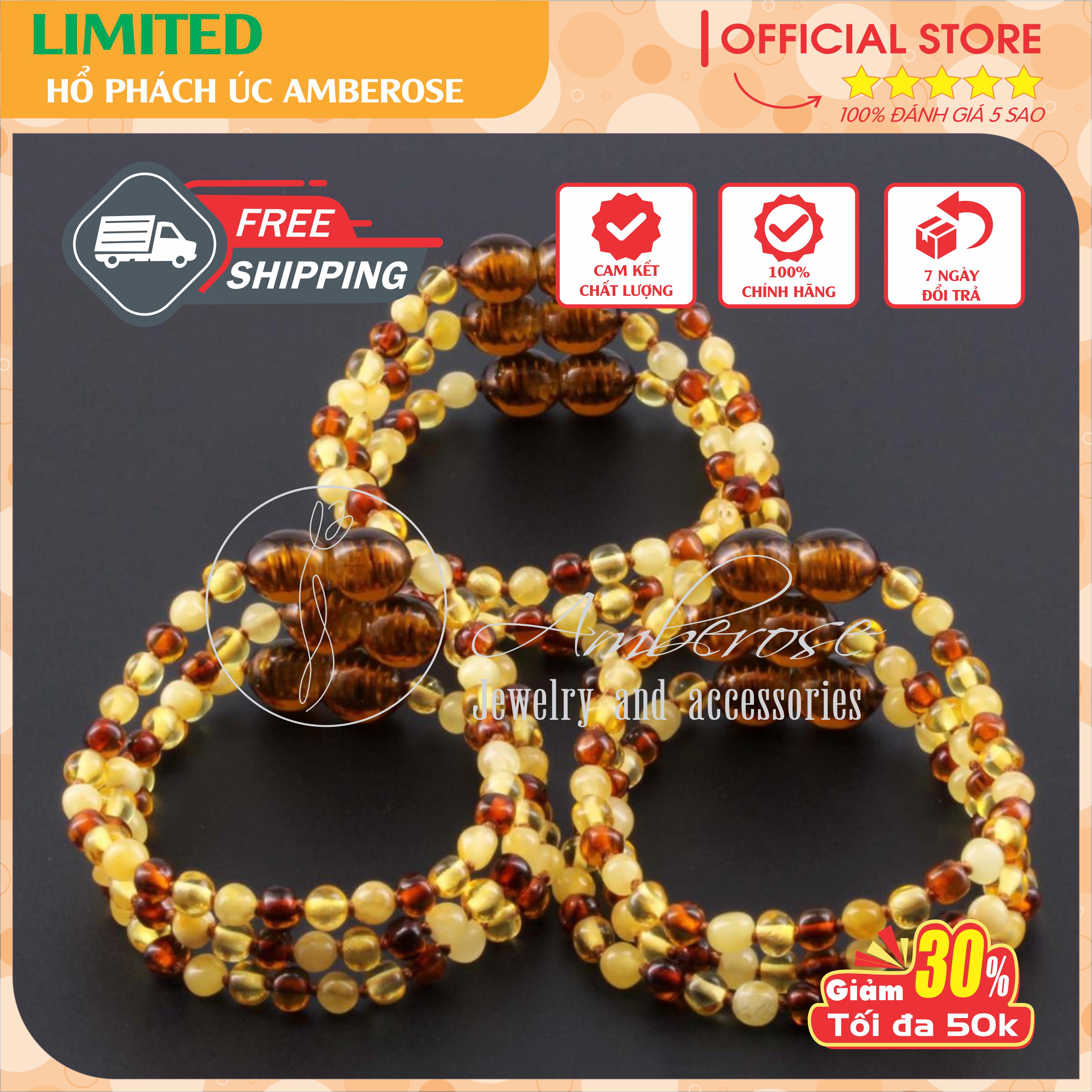 Bộ Vòng Hổ Phách Amber Úc Cho Bé 0 - 10 tuổi SABLMT1022