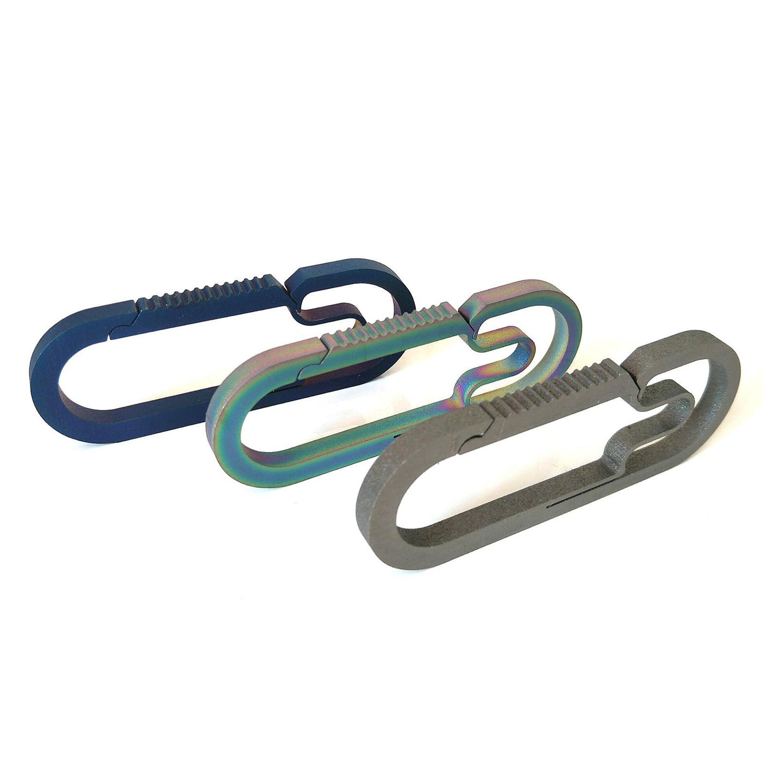 Titanium Outdoor Camping Carabiner Keychain Buckle Snap Hook 7cm Silver
