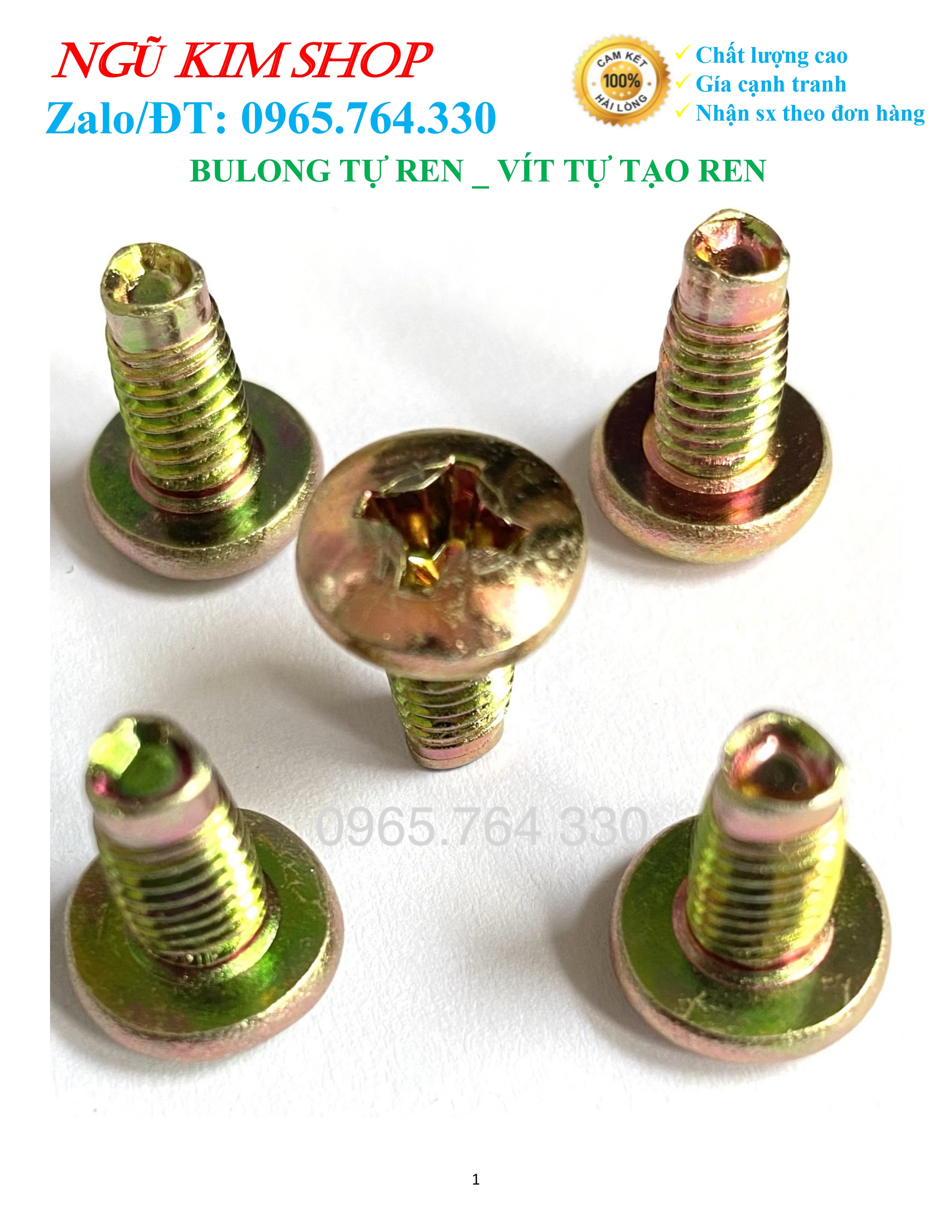 BULONG TỰ REN _ VÍT TỰ TẠO REN