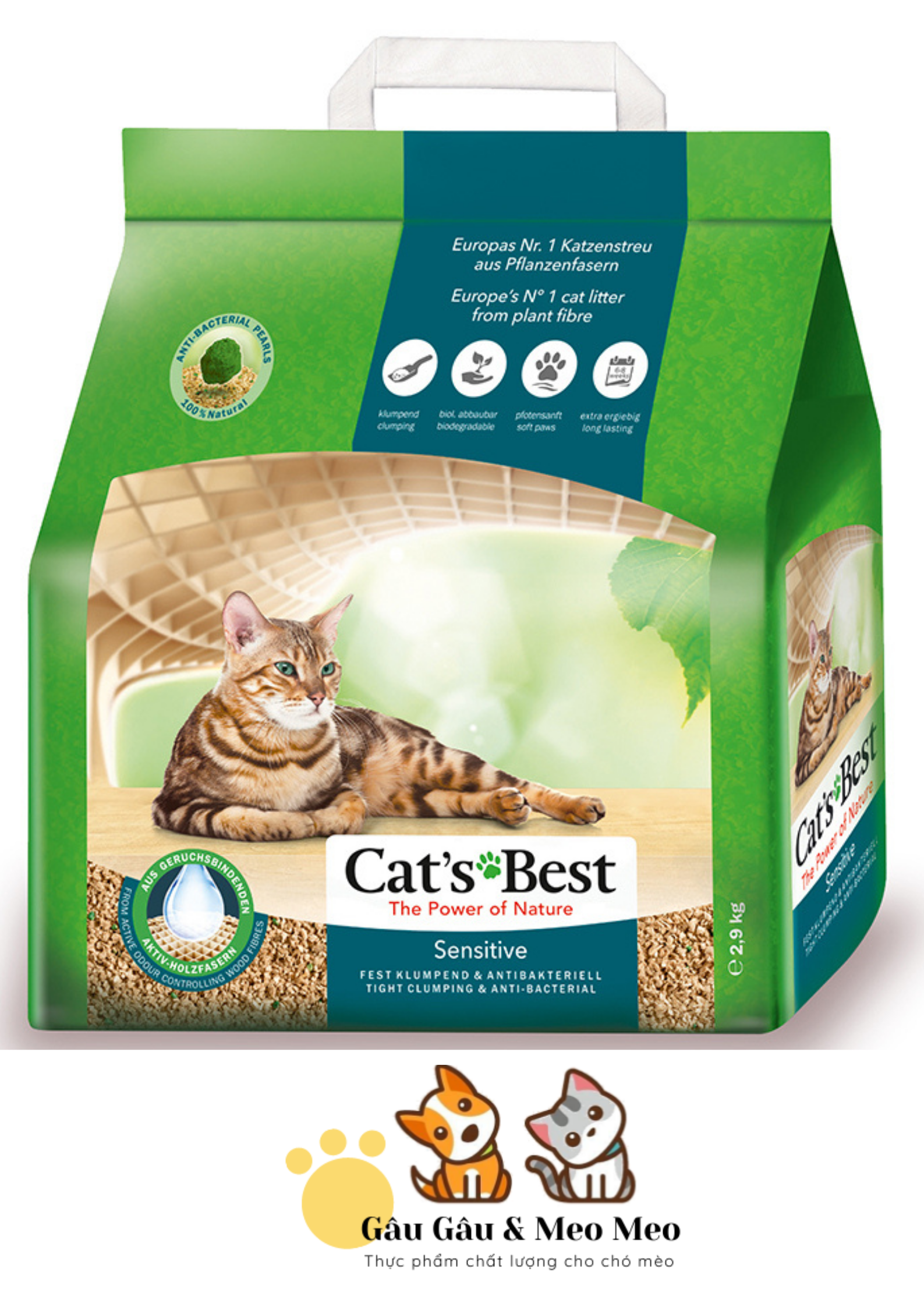 CAT'S BEST SENSITIVE - CÁT HỮU CƠ SIÊU THẤM HÚT CHO MÈO