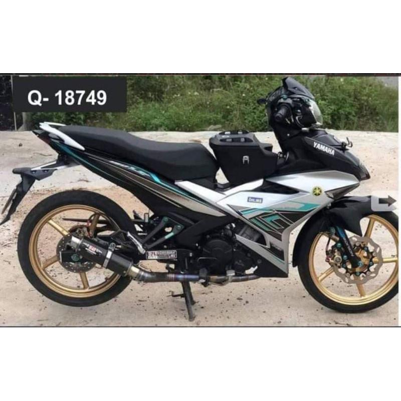 Tem rời ex 150 LC xanh xe bạc đen