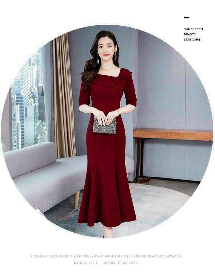 ĐẦM BODY LỆCH VAI ĐÍNH NƠ SANG CHẢNH