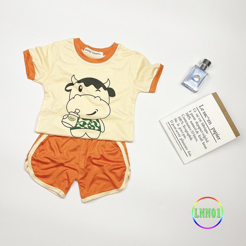 Bộ Cộc Tay Cho Bé LNN01 Đồ Bộ Thun Lạnh Cao Cấp Mềm Mịn Thoáng Mát Dễ Chịu, Thoải Mái Cho Bé