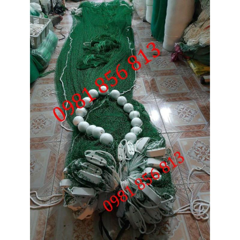 Lưới vét cá dù thái cao cấp dài 80m cao 4m mắt 5cm sợi 18 túi 8m loại đặc biệt