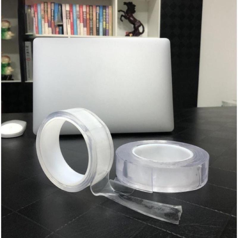 Băng Keo 2 Mặt Siêu Dính Ma Thuật Loại Dài 3m Băng Keo Dính Đa Năng Trong Suốt