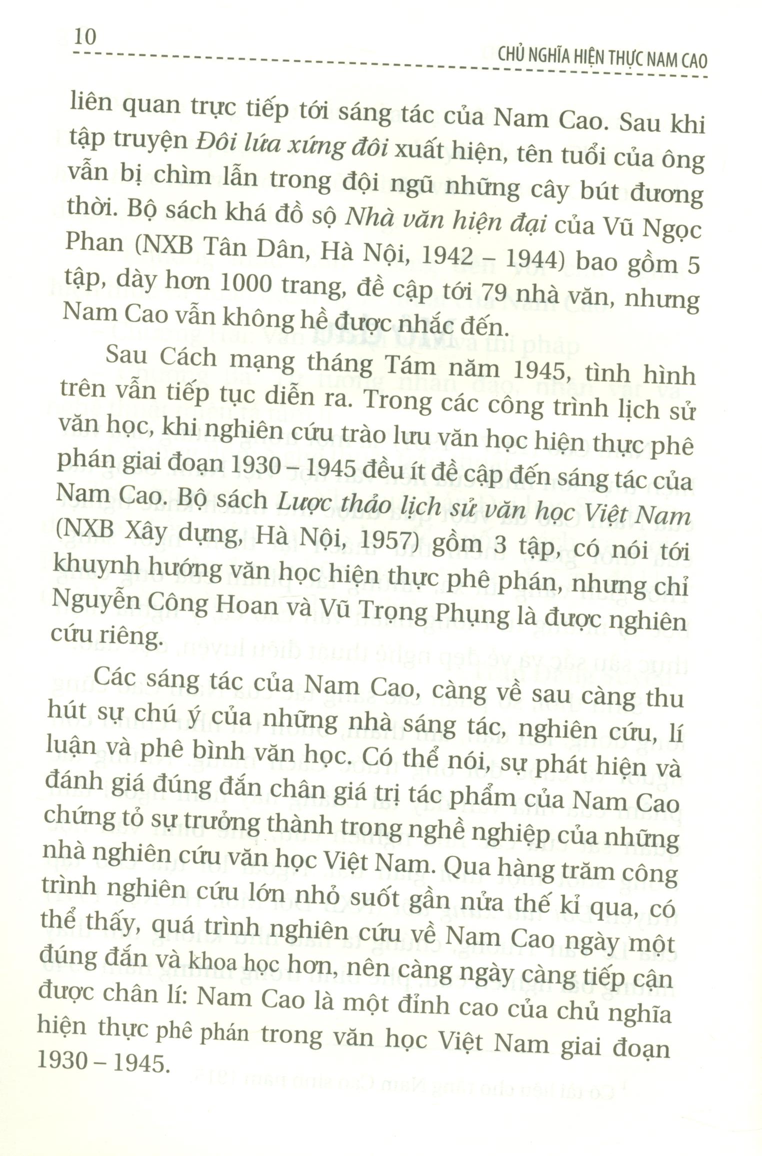 Chủ Nghĩa Hiện Thực Nam Cao - Bìa cứng