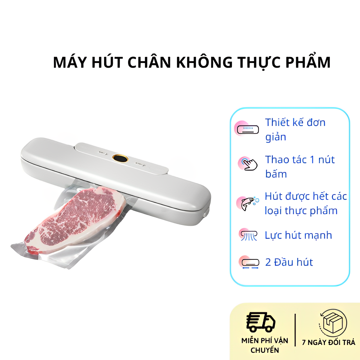 Máy hút chân không bảo quản thực phẩm mini cho gia đình - Hàng nhập khẩu