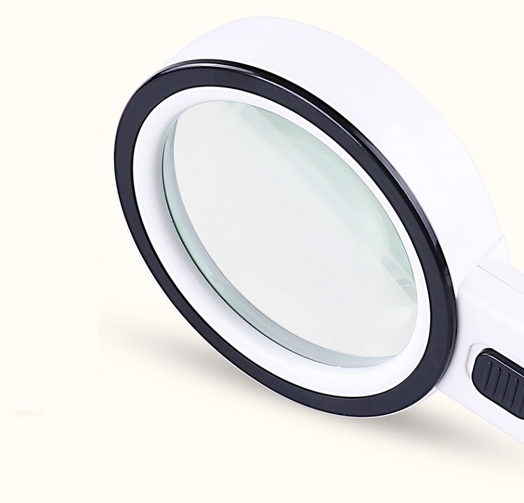 Kính lúp cao cấp 30X cầm tay tích hợp 12 đèn led chiếu sáng K28