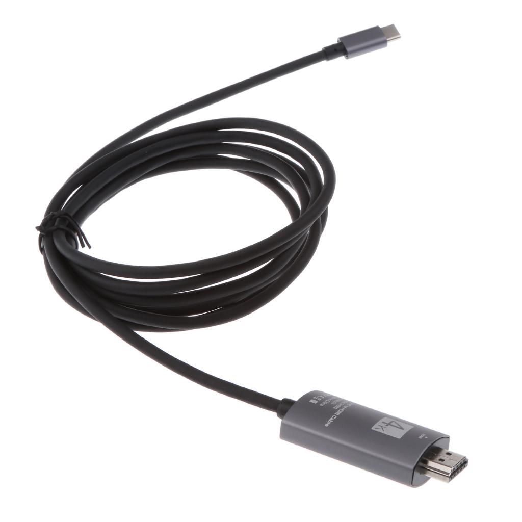 USB-C Type C USB 3.1 to HDMI 4k 2k HDTV Cable for Galaxy S8 S8 gray