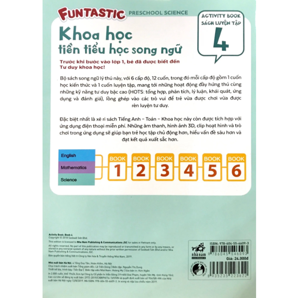 Khoa Học Tiền Tiểu Học Song Ngữ - Sách Luyện Tập 4