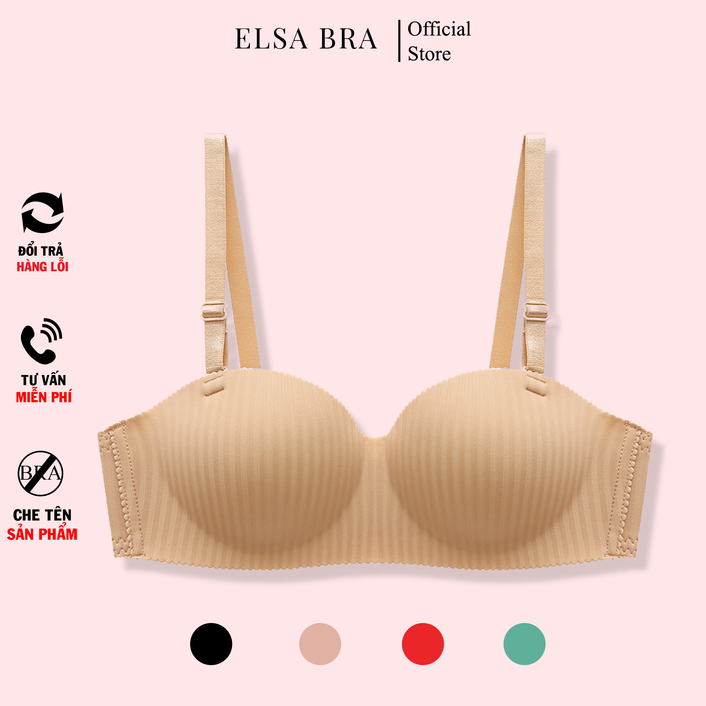 Áo Ngực Su Độn Dày Nâng Ngực Không Gọng Cài Sau Chống Tuột - 2288