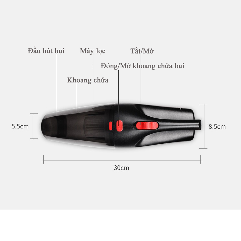 Máy hút bụi cầm tay không dây Ô tô 120w