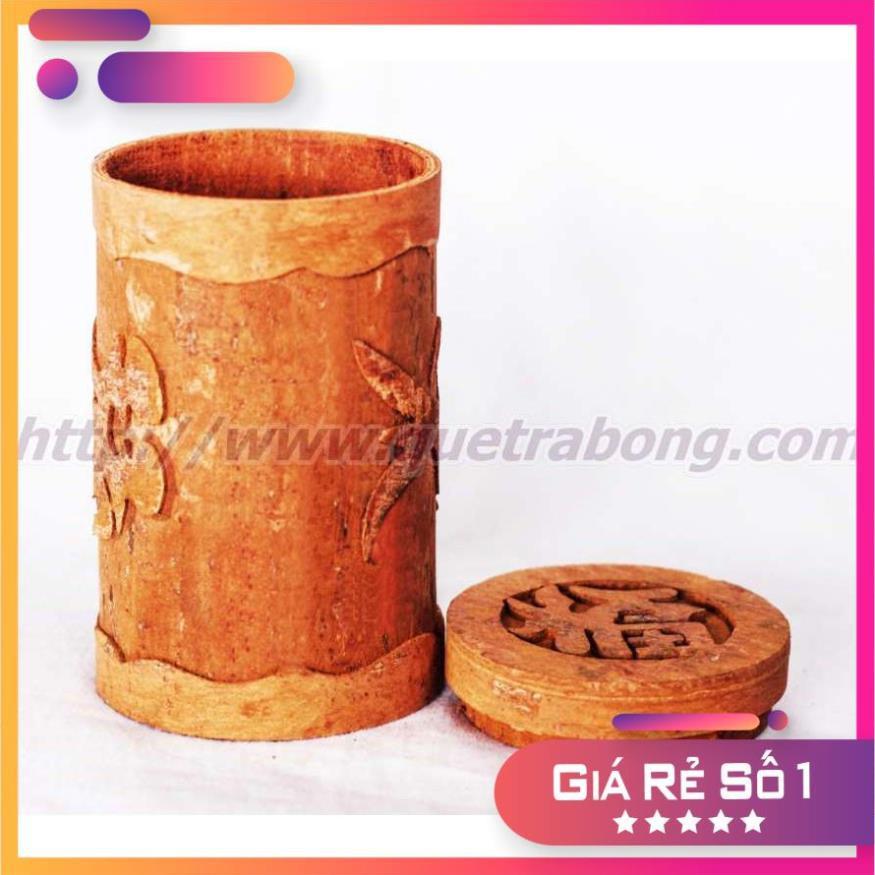 Hộp Đựng Trà Đại 100% Từ Vỏ Quế Trà Bồng 9x12cm