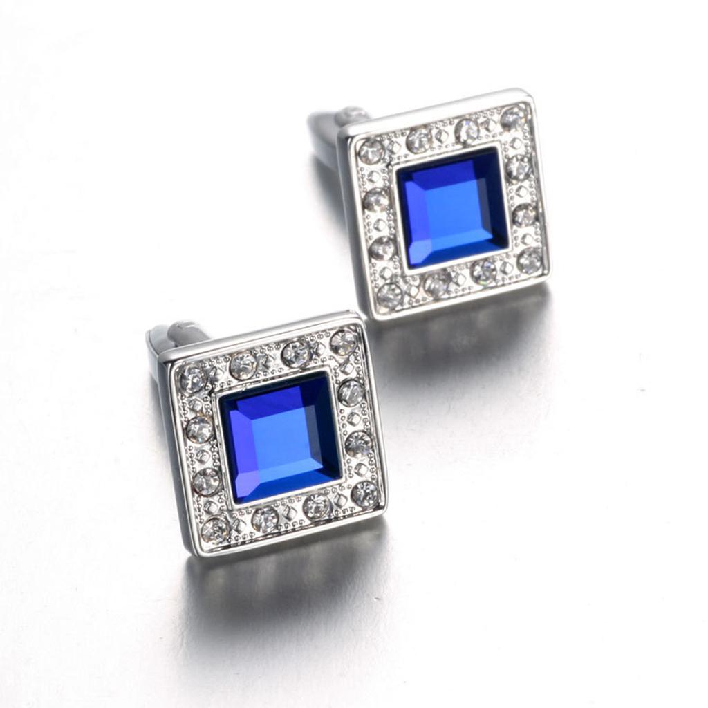 2pcs Mens French Shirt CuffLinks Crystal French Shirts Buttons Cuff Links