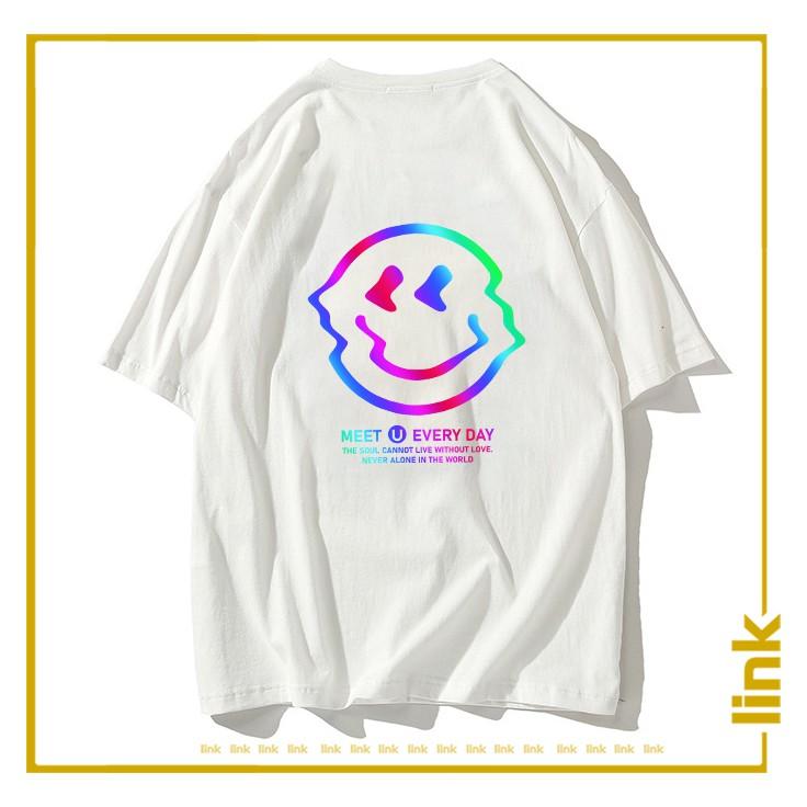 Áo phản quang 7 màu MẶT CƯỜI SÓNG THOUGH tay lỡ unisex