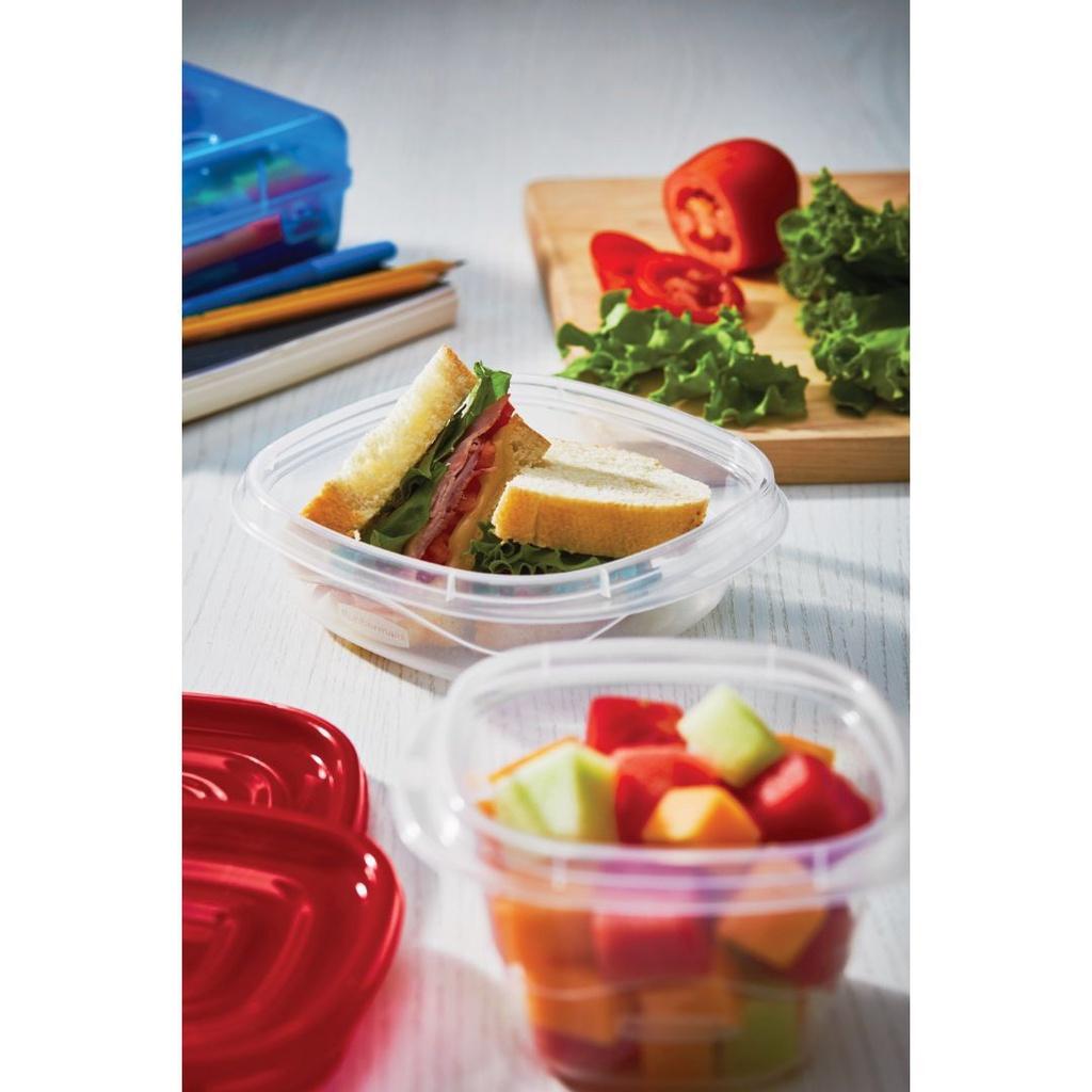 HỘP NHỰA ĐỰNG THỰC PHẨM ĐI LÀM, ĐI CHƠI Rubbermaid, TakeAlongs, Food Storage Containers NẮP ĐỎ