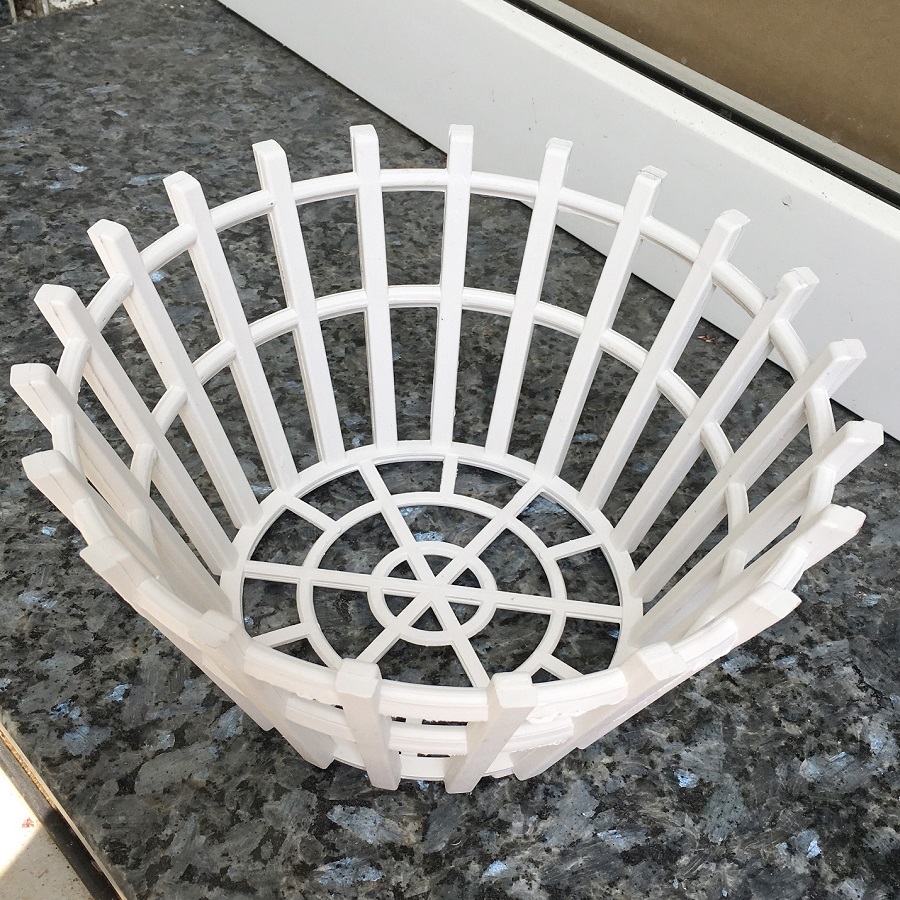 Bộ 5 chậu trồng lan giả gỗ màu trắng đường kính miệng 29cm