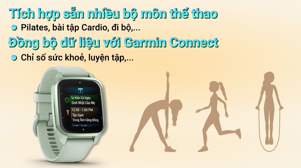 Đồng hồ thông minh theo dõi vận động, theo dõi sức khỏe Garmin Venu SQ 2/Venu SQ 2 Music (Mới, hàng chính hãng)